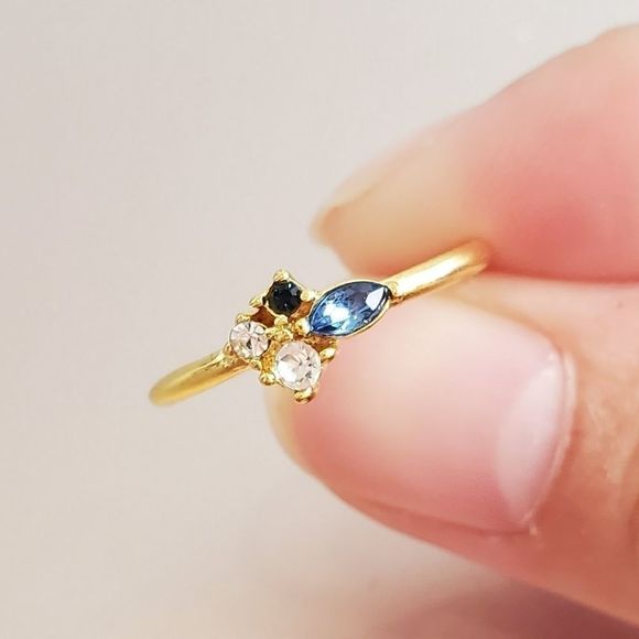 SALE! Small Cluster Stacking Ring - Picture 2 of 4